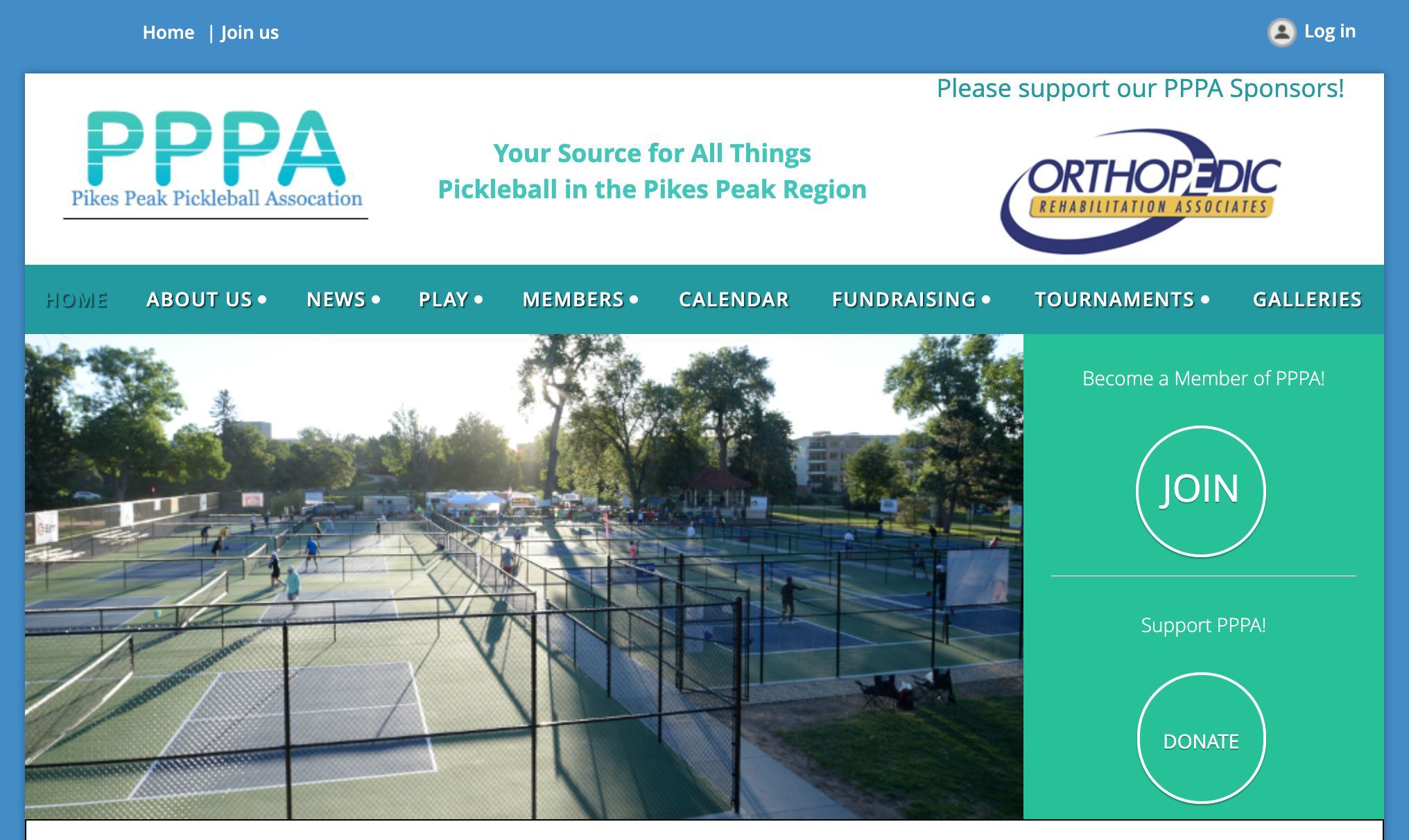 Pikes Peak Pickleball Association website